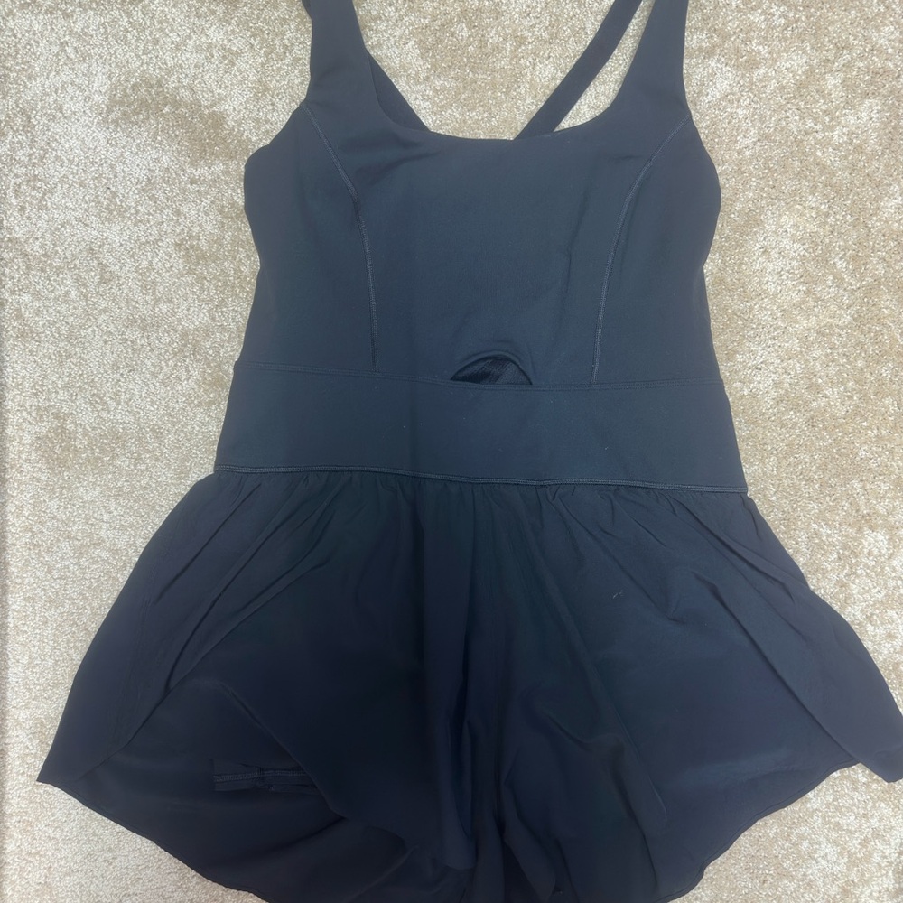 Black athletic romper